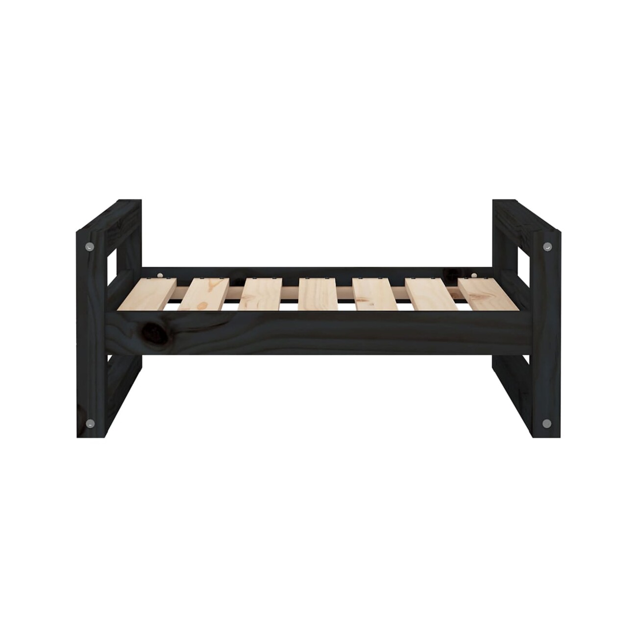 VidaXL Hundebett M (65,5x50,5x28 cm) aus Kiefernholz schwarz