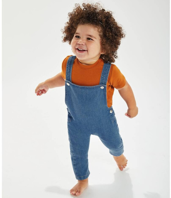 BABYBUGZ BZ056 - Salopette Bébé en Denim Bio Confortable