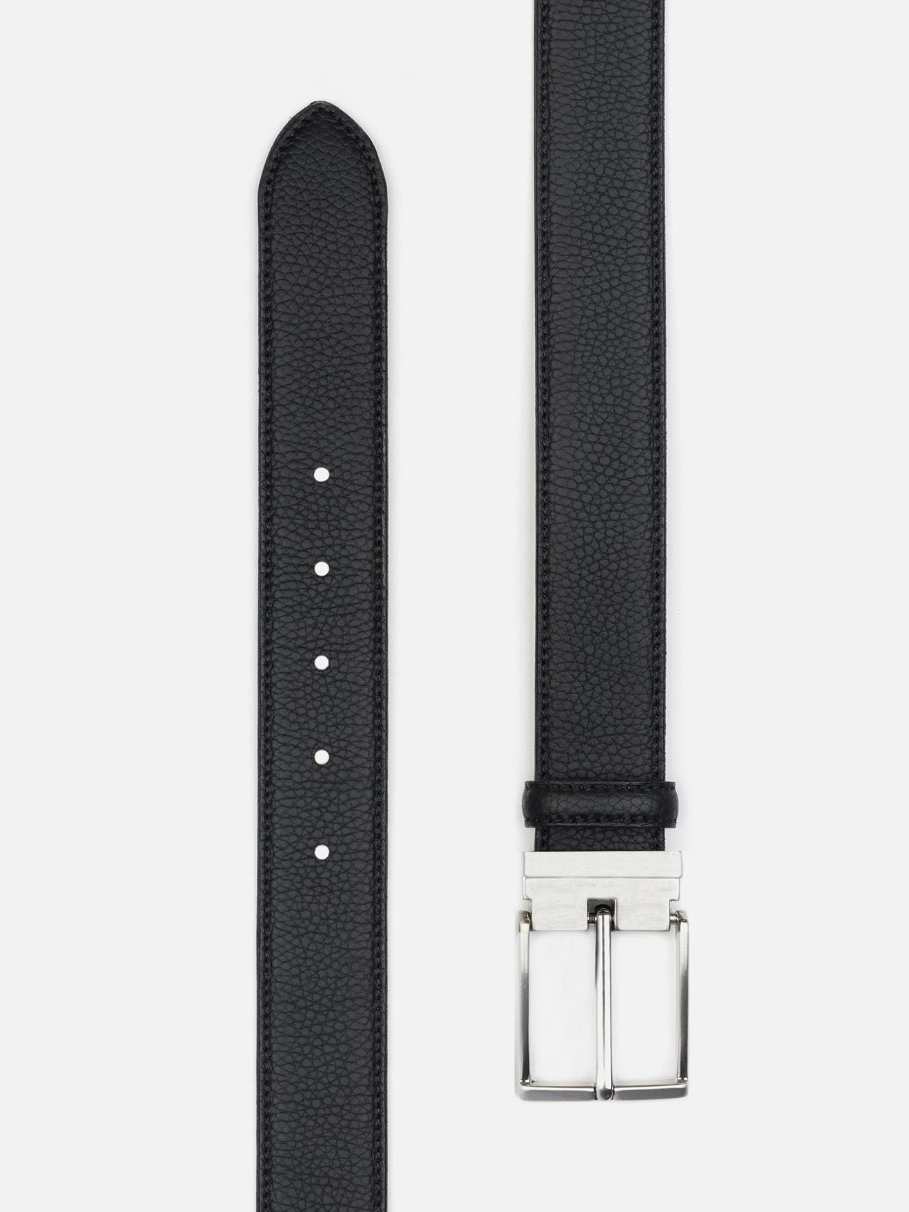 Ceinture en cuir taurillon noir