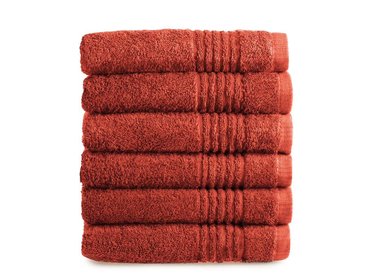 PHLOX Supreme 50 x 100 cm set van 6 handdoek - terracotta