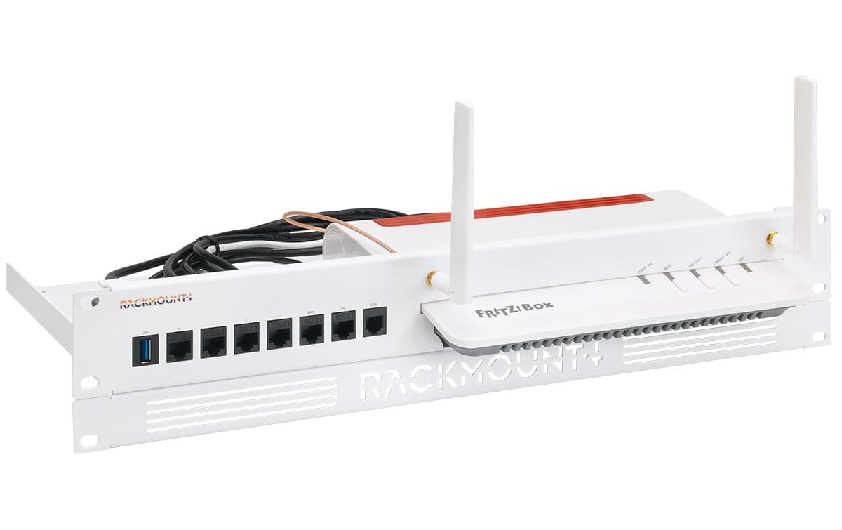 Rackmount Kit RM-FB-T3 für FritzBox 6660, 6890/LTE, 7590<br>Rackmount.IT RM-FB-T3 - Rack – weiss