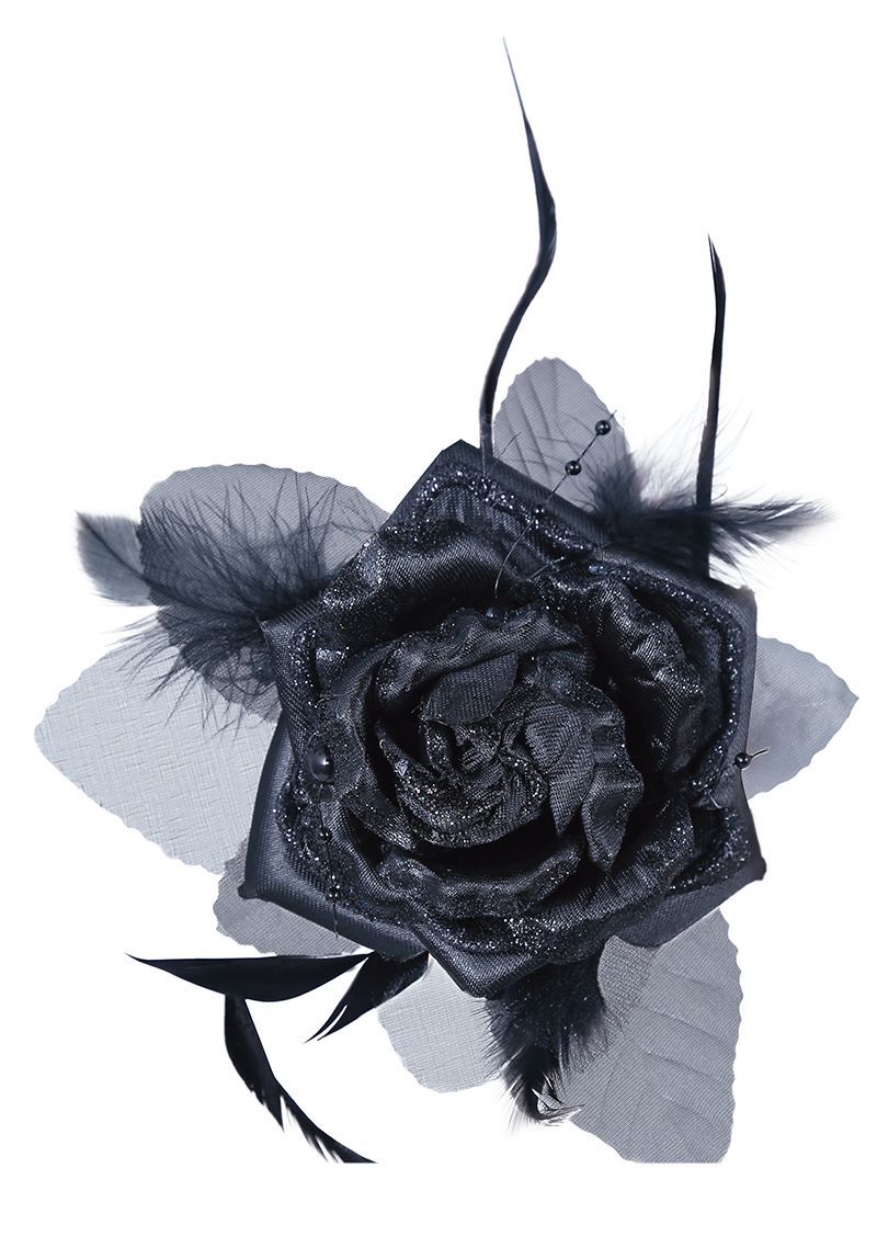 Halloween Haarclip Zwarte Bloem