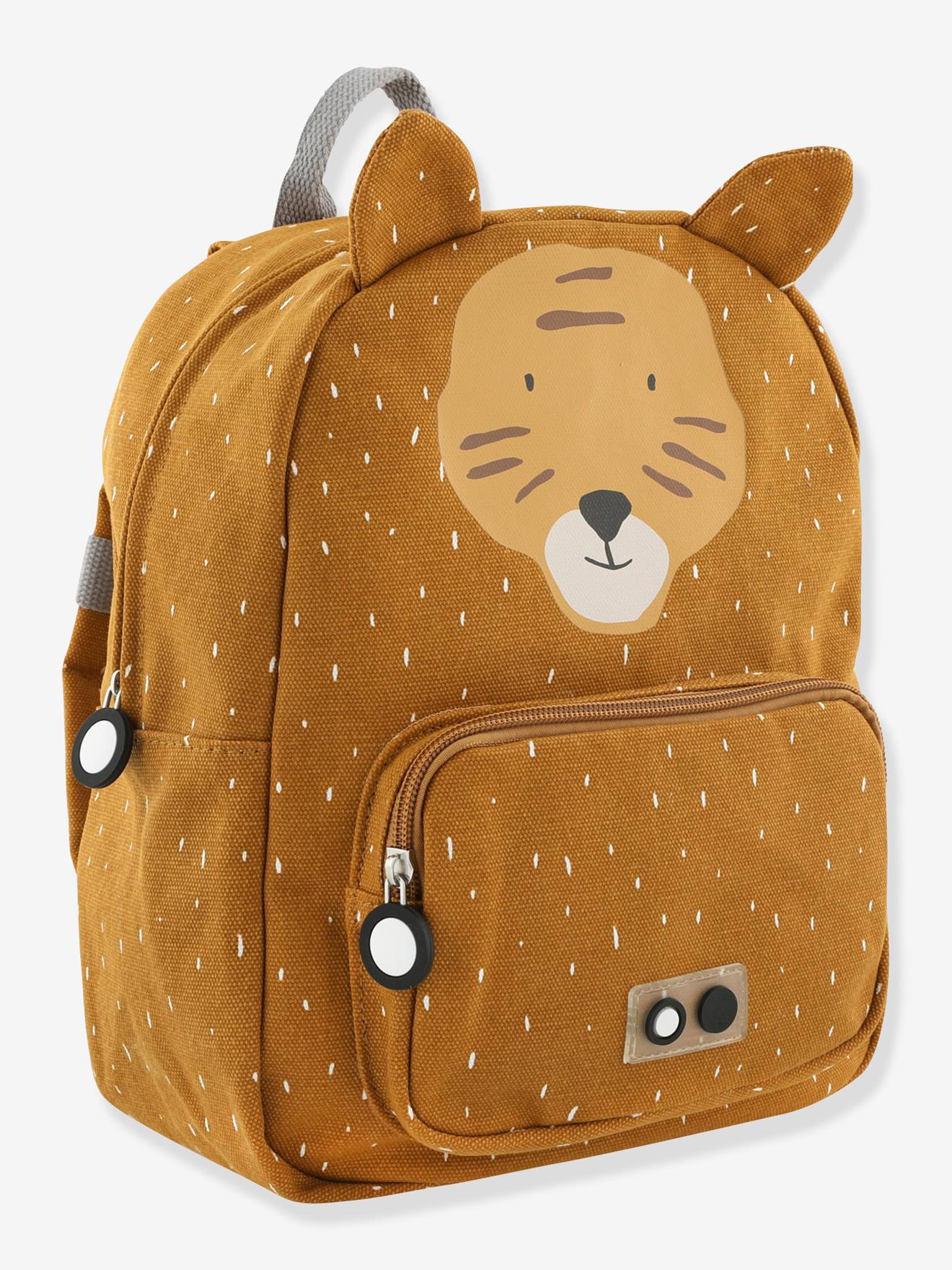 Mochila TRIXIE com estampa de animais, amarelo escuro, lisa.