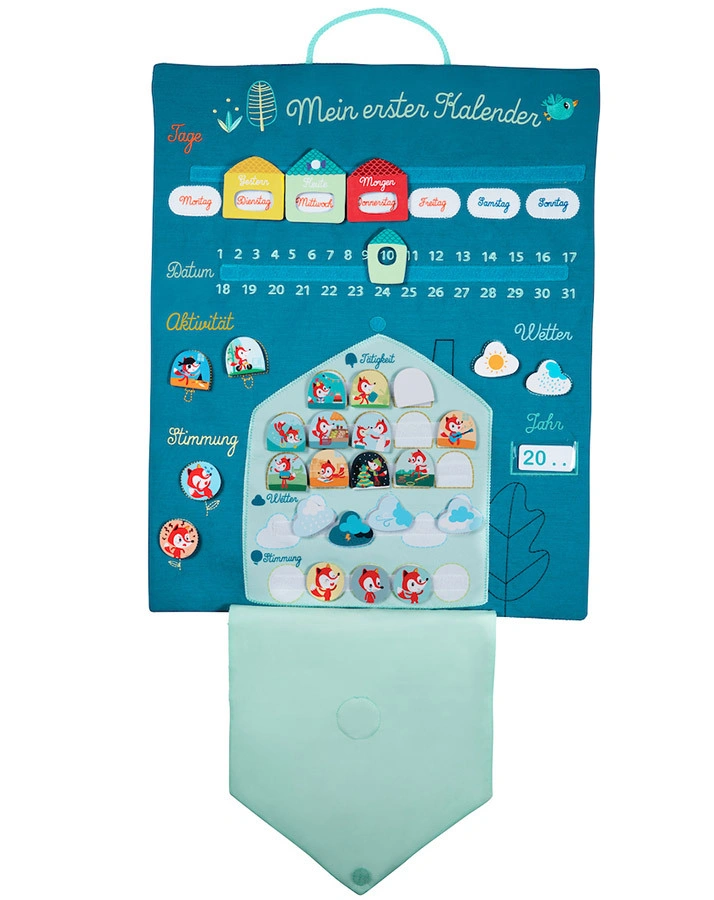 Stoff-Kalender TAG FÜR TAG in blau