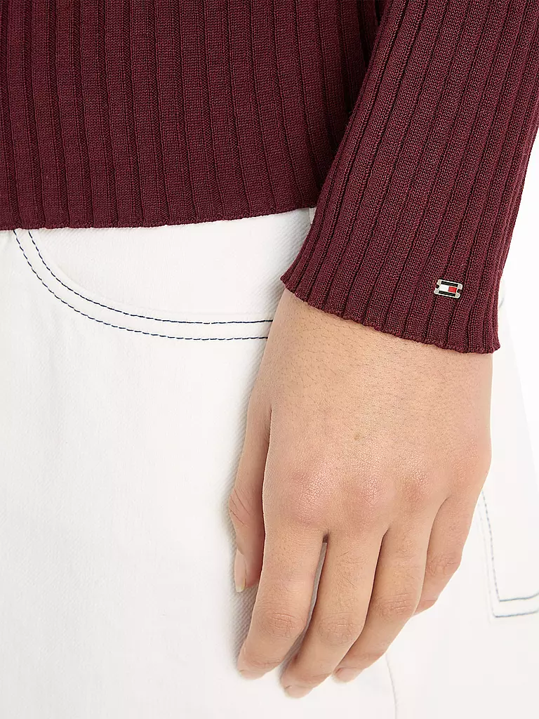 TOMMY HILFIGER Cardigan dunkelrot