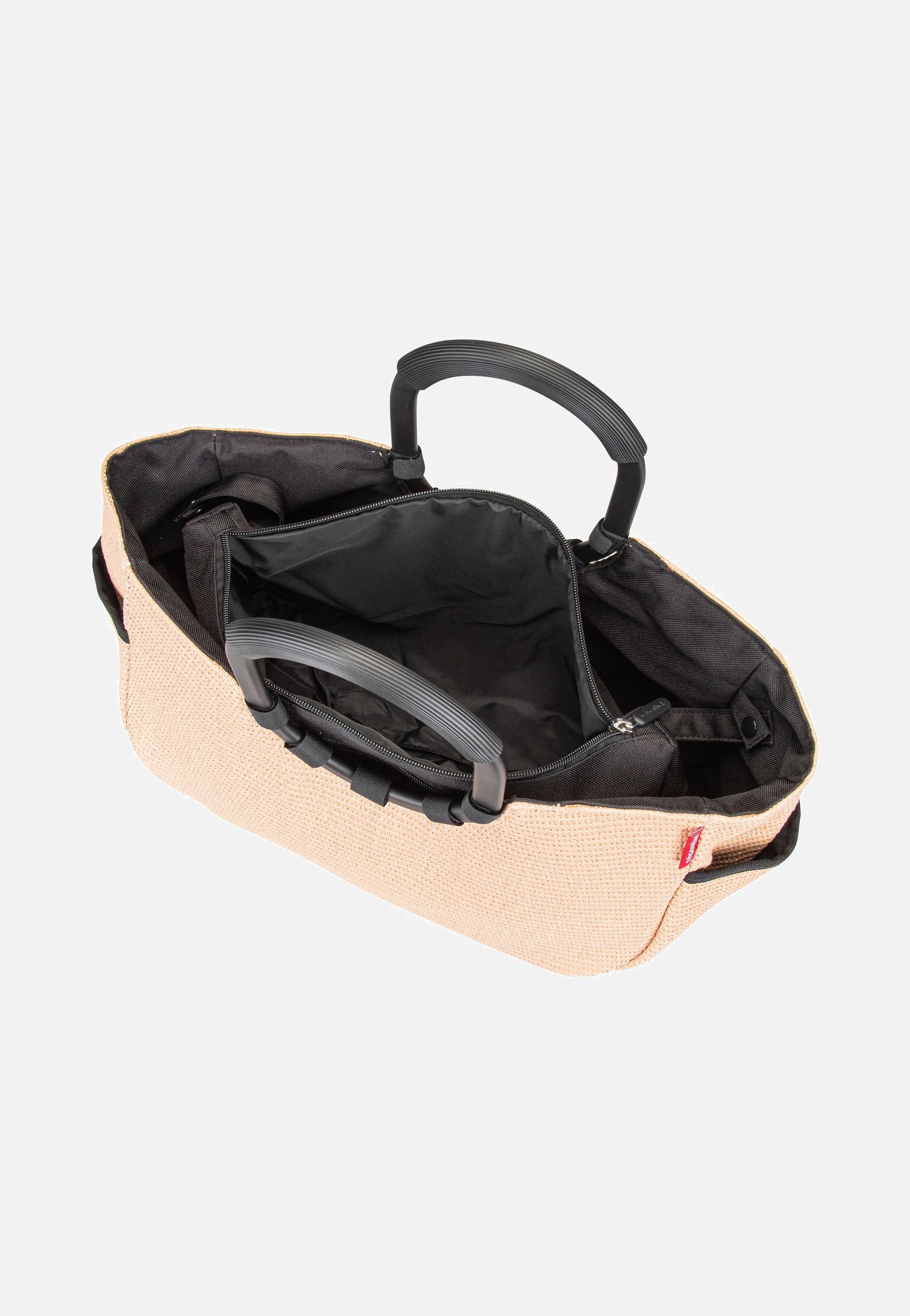 loopshopper M frame Raffia Black - Einkaufskorb