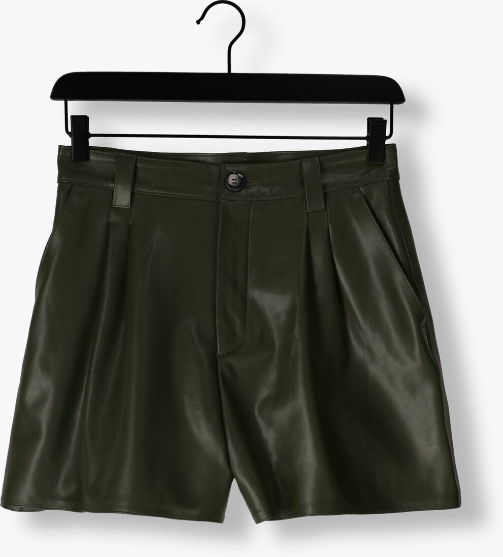 VANILIA groene vanilia shorts faux leather shorts