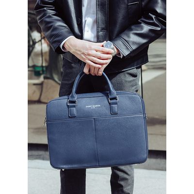 Saint-Martin - Sacoche ordinateur bleu Camille - 1 compartiment - 15,6