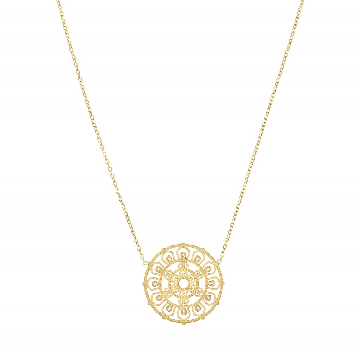 Collier Epoka acier doré or