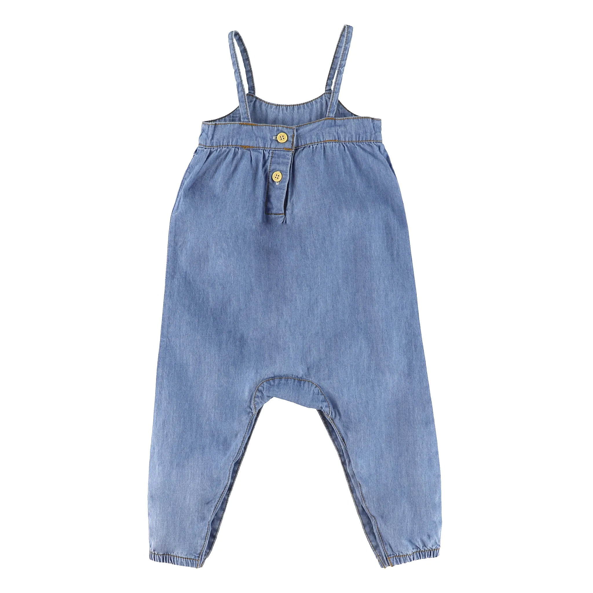 Chat Botté Salopette Jardin Denim 3-24mois