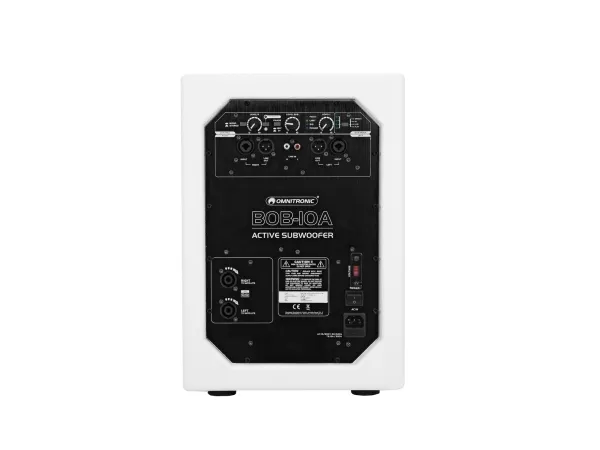 Omnitronic BOB-10A, 300 W, Aktiv subwoofer, 45 - 250 Hz, 100 dB, 25 cm, 25,4 cm (10