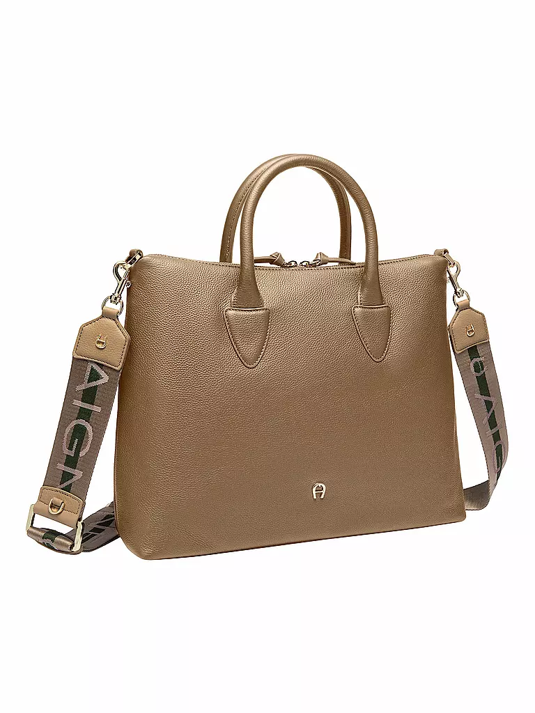 AIGNER Ledertasche - Henkeltasche ZITA Medium hellbraun