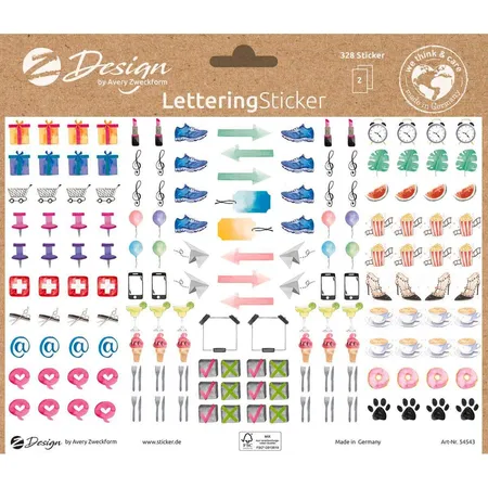 Avery Zweckform Z- Design LETTERING Sticker 