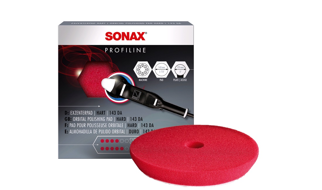 SONAX Polerskive Rød Ø130 Grov