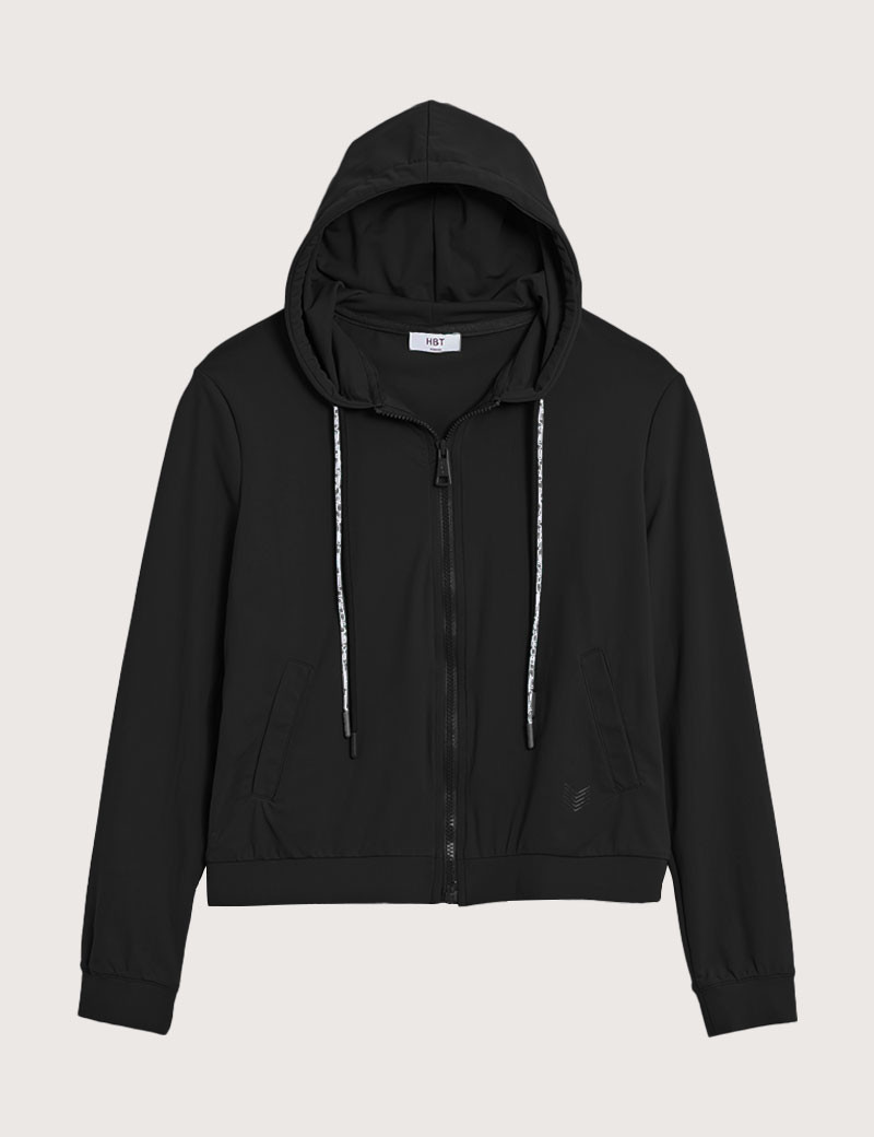 HBT BASICS POP | KIMY HOOD VESTE NOIRE