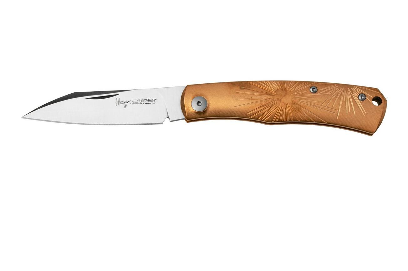 Viper Hug V5990BRS Sandblasted Bronze Star zakmes, Sacha Thiel design