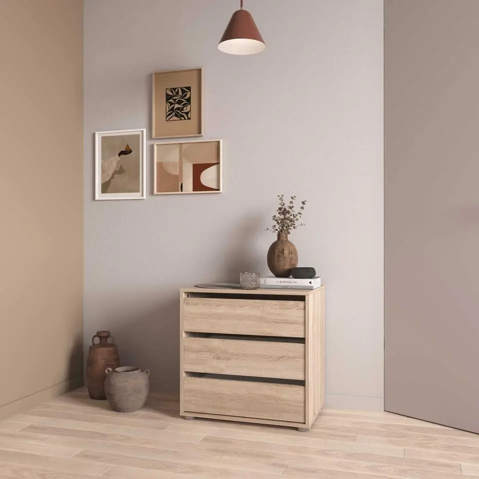 Ladekast Blokty - 60x40x58cm - 3 lades - eikdecor