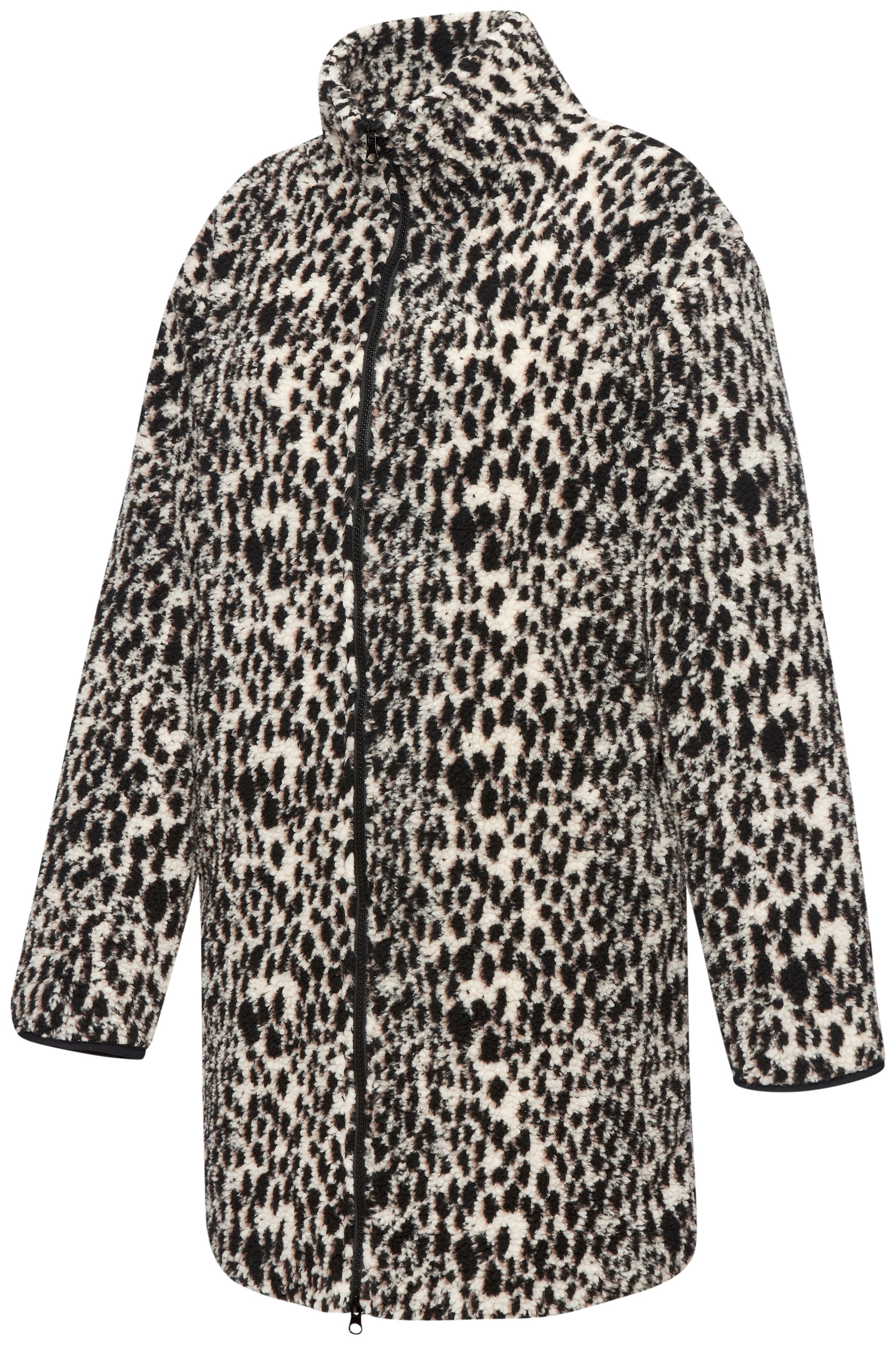 LASCANA Fleecejacke im Leomuster in weicher Fleece-Qualität