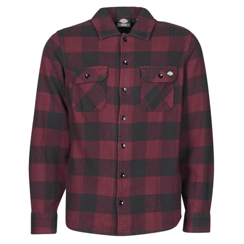 Dickies - NEW SACRAMENTO SHIRT MAROON - Bordeaux / Noir