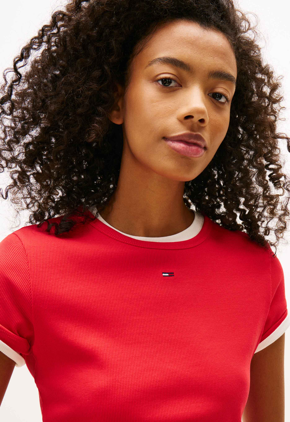 Tommy Jeans Slim Geribd T-shirt