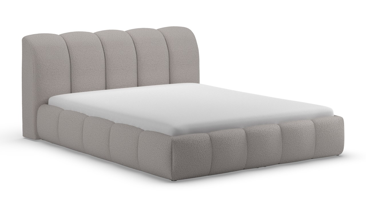 Bed Dune - Bold bouclé grey