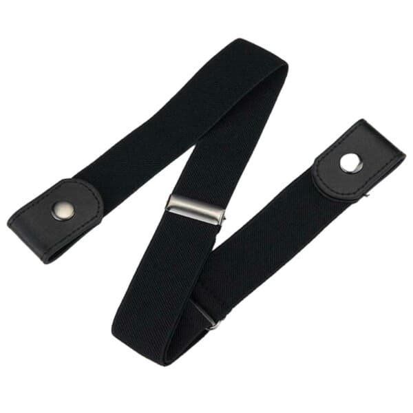 Elastisk belte uten spenne dame svart