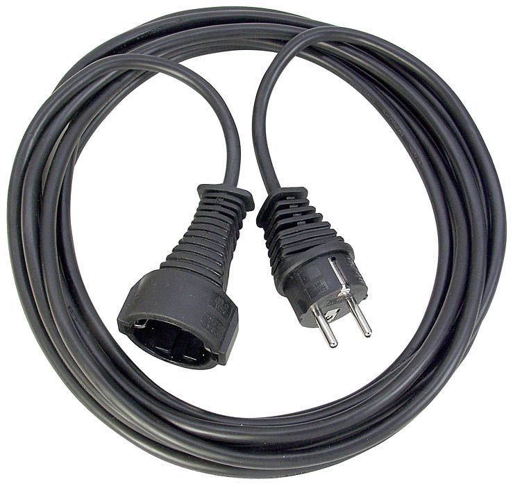 Brennenstuhl 1165430 Kwaliteits kunststof verlengsnoer zwart - H05VV-F 3G1,5 - 3m