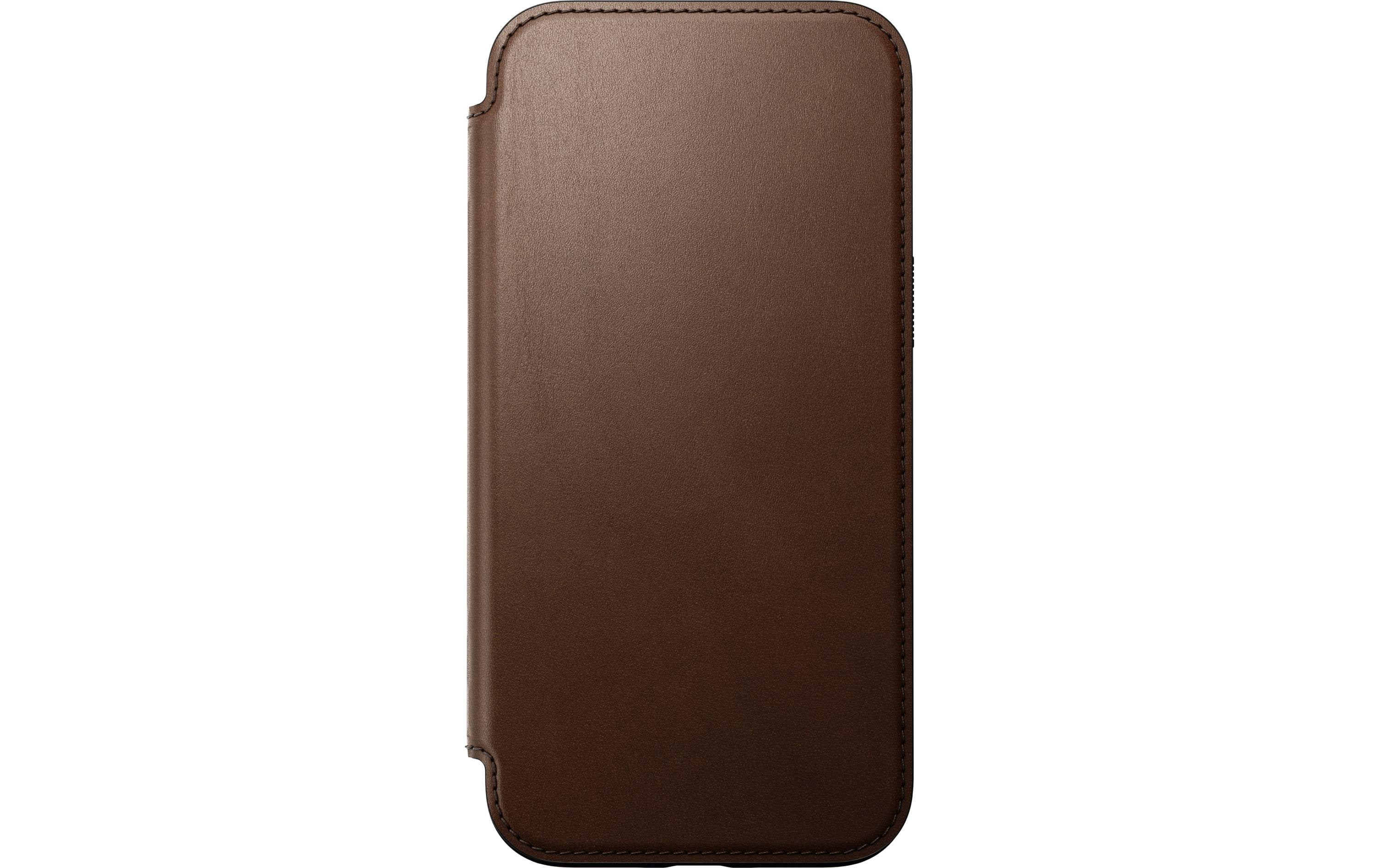 Book Cover Modern Leather iPhone 16 Plus BraunModernes Leder Folio für das Apple iPhone 16 Plus