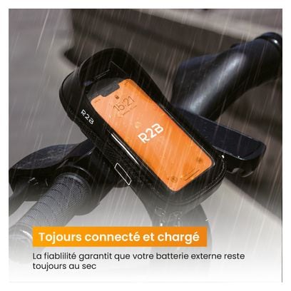Support et Protection Smartphone Robuste et étanche Pour vélo R2B Rotation à 360 Degrés   Banque d'énergie 10 000 mAh