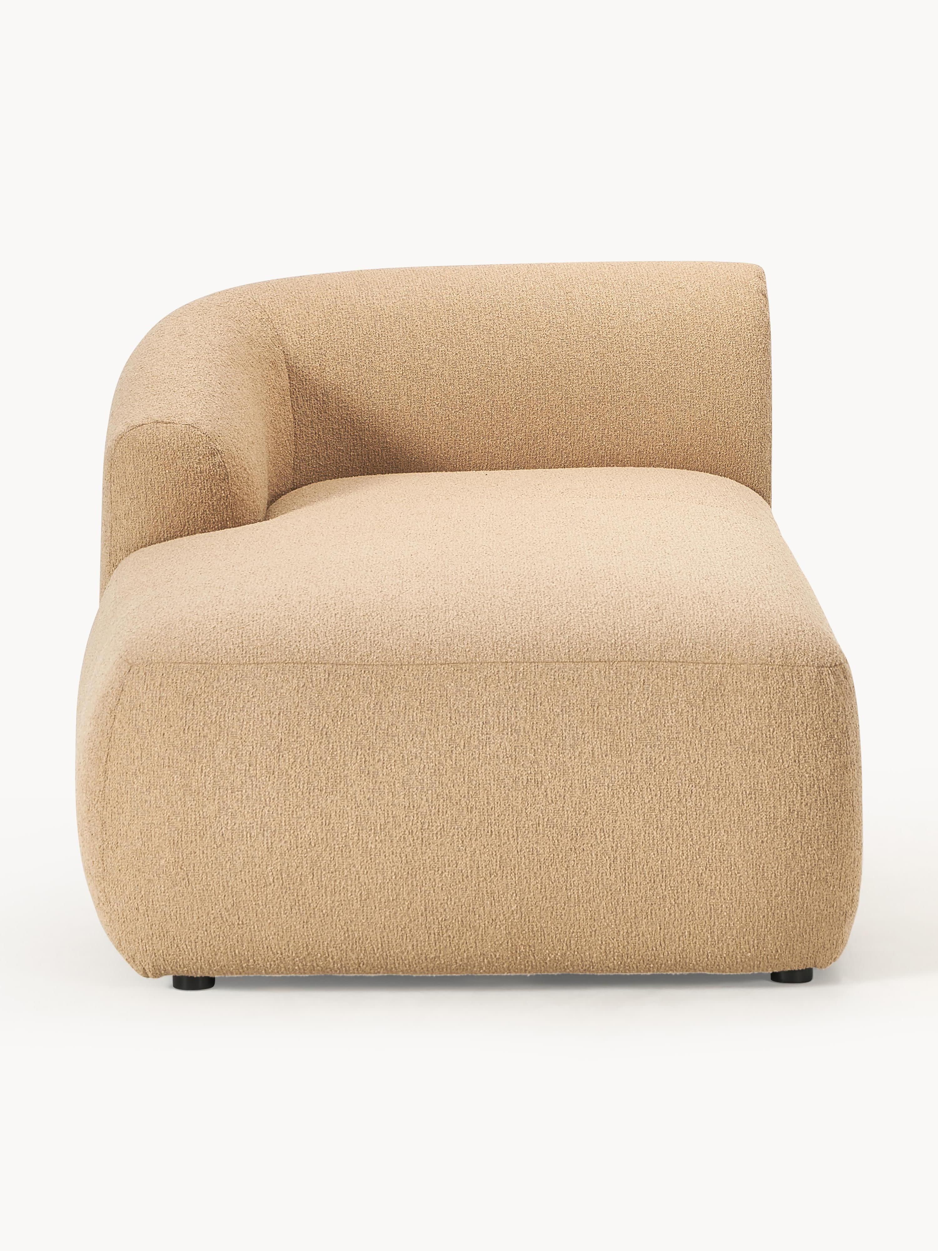 Chaise longue hoekmodule Sofia uit bouclé