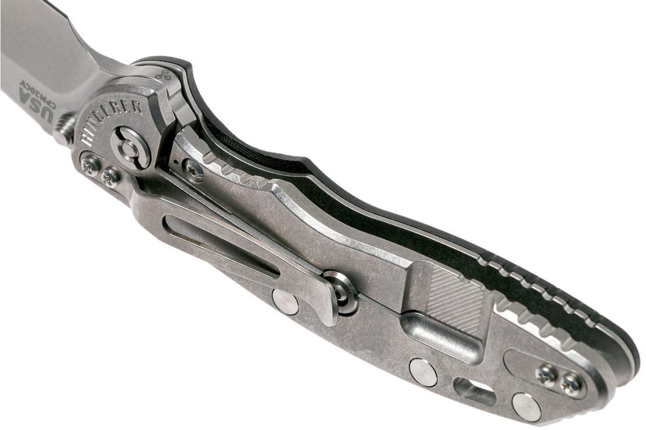 Rick Hinderer XM18 3,5” Non-Flipper Spearpoint, Black G10, 20CV, zakmes