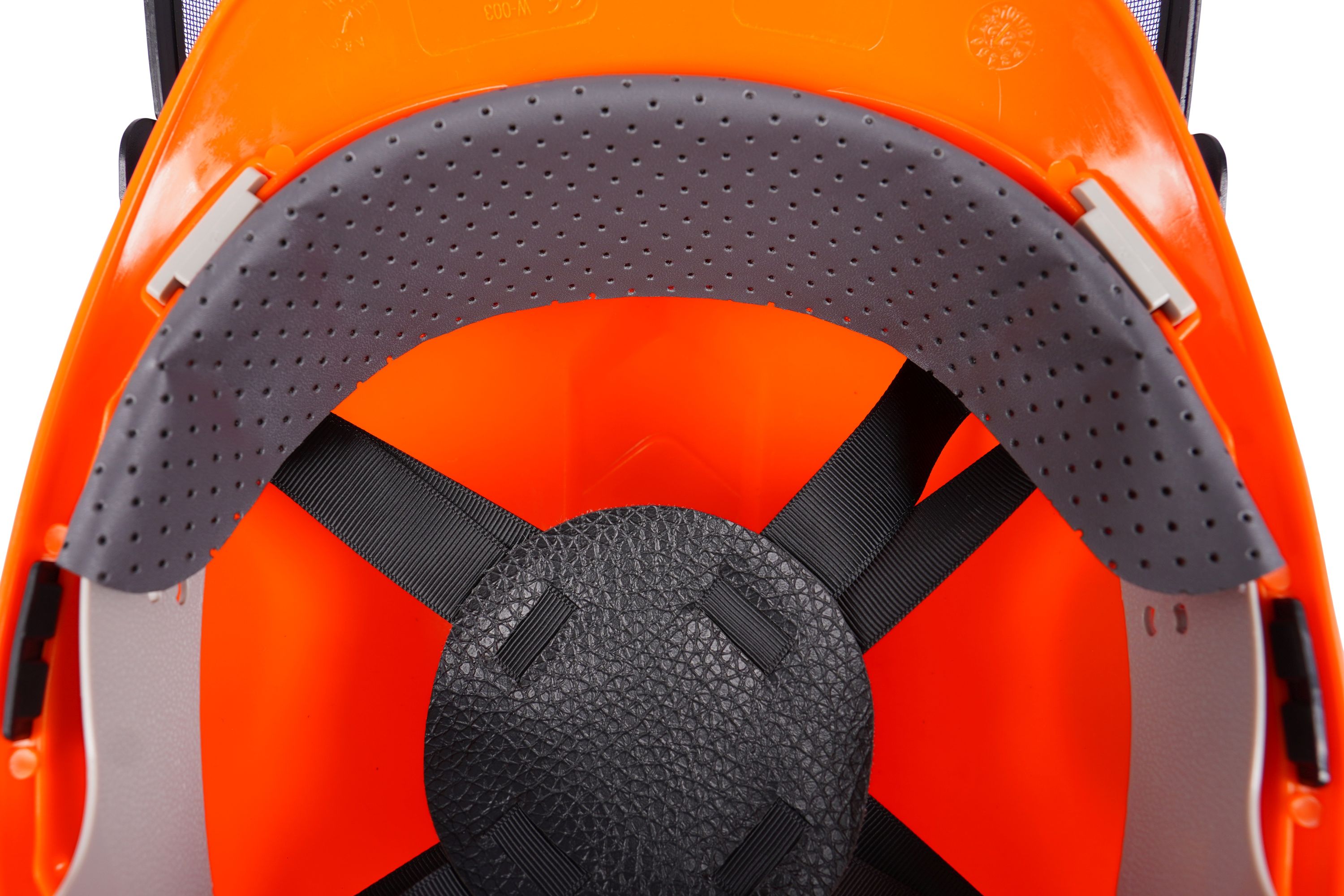 Forsthelm mit Visier und Gehörschutz orange