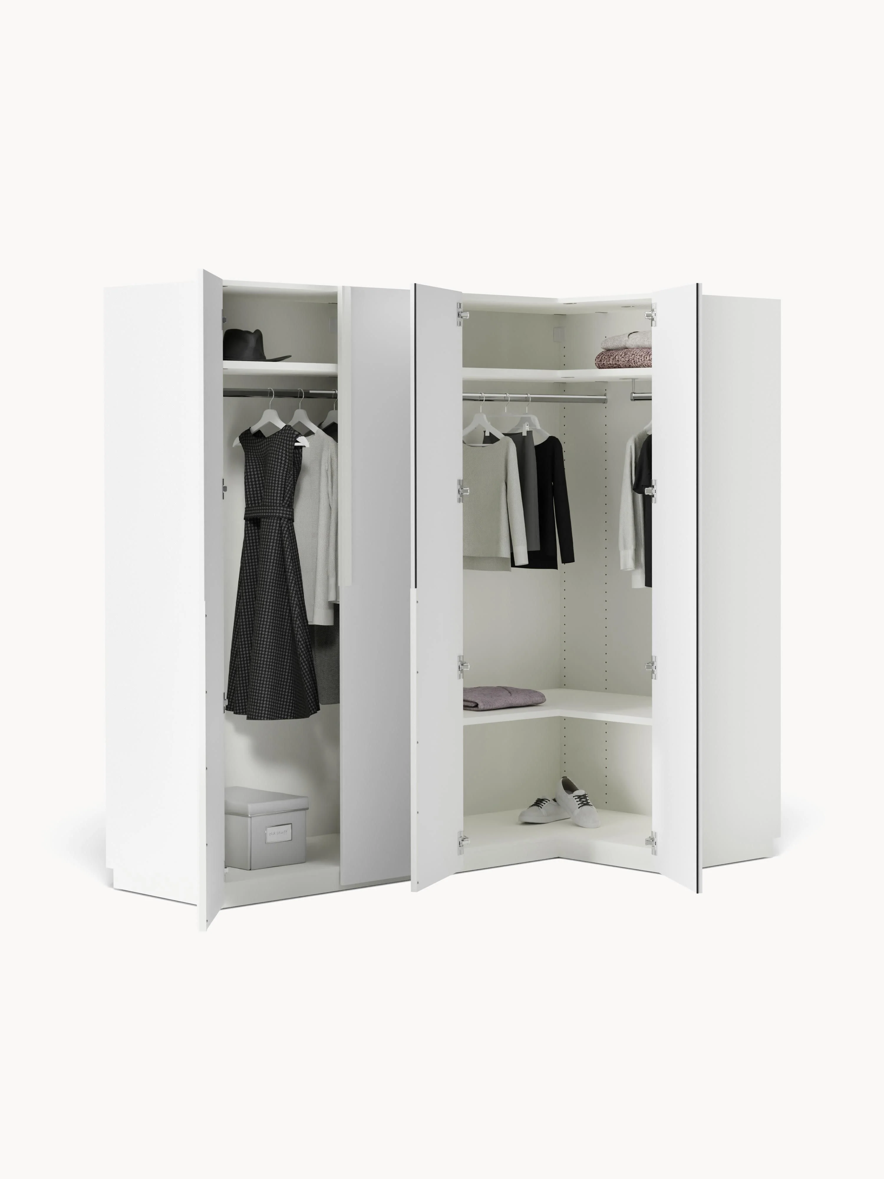 Modulaire hoekkast Leon, 215 cm breed, diverse varianten