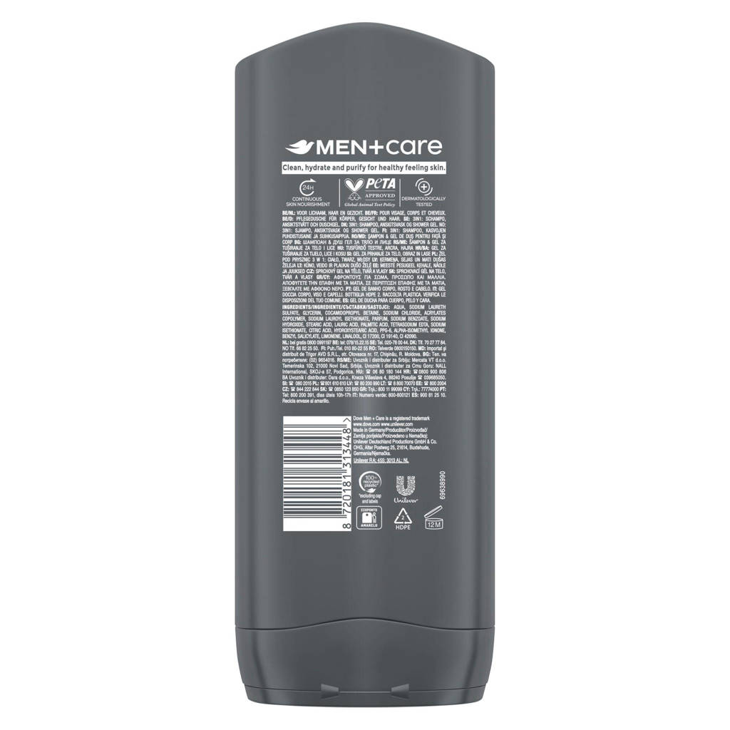 Lekkere frisse geur, zuinig in gebruik.Clean Comfort 3-in-1 douchegel - 6 x 400 ml