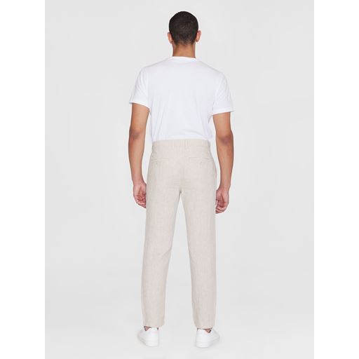 Knowledge Cotton Apparel Chuck Hør Bukser, Light Feather Gray, W34/L32