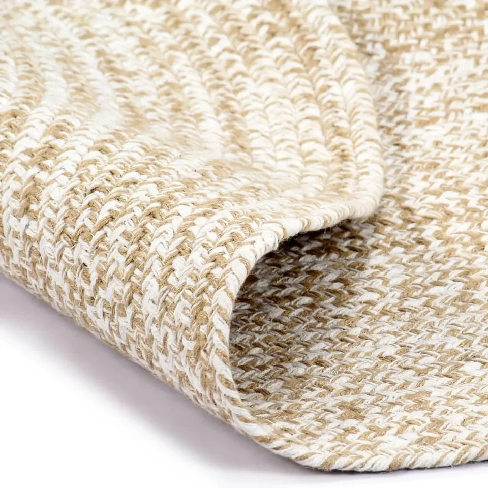 vidaXL - Vloerkleed - Wit - Jute