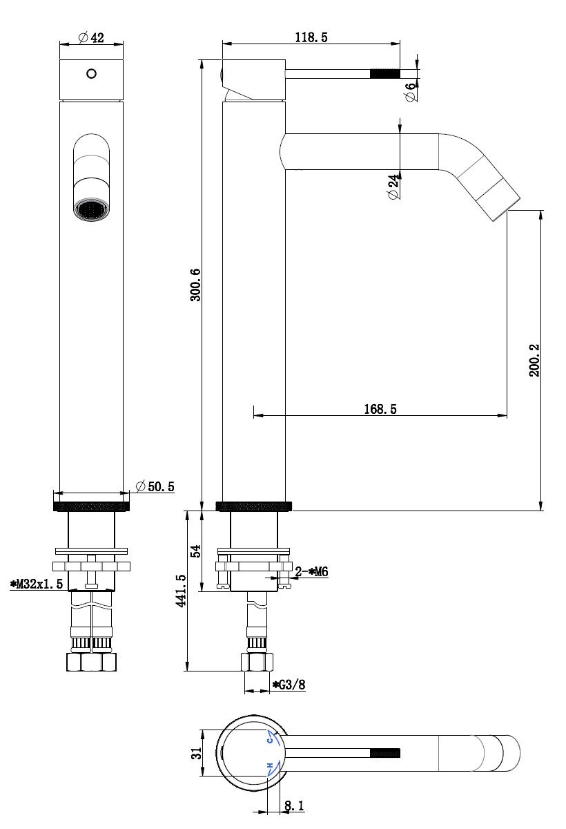 Best Design Nerola wastafelkraan gebogen verhoogd chroom