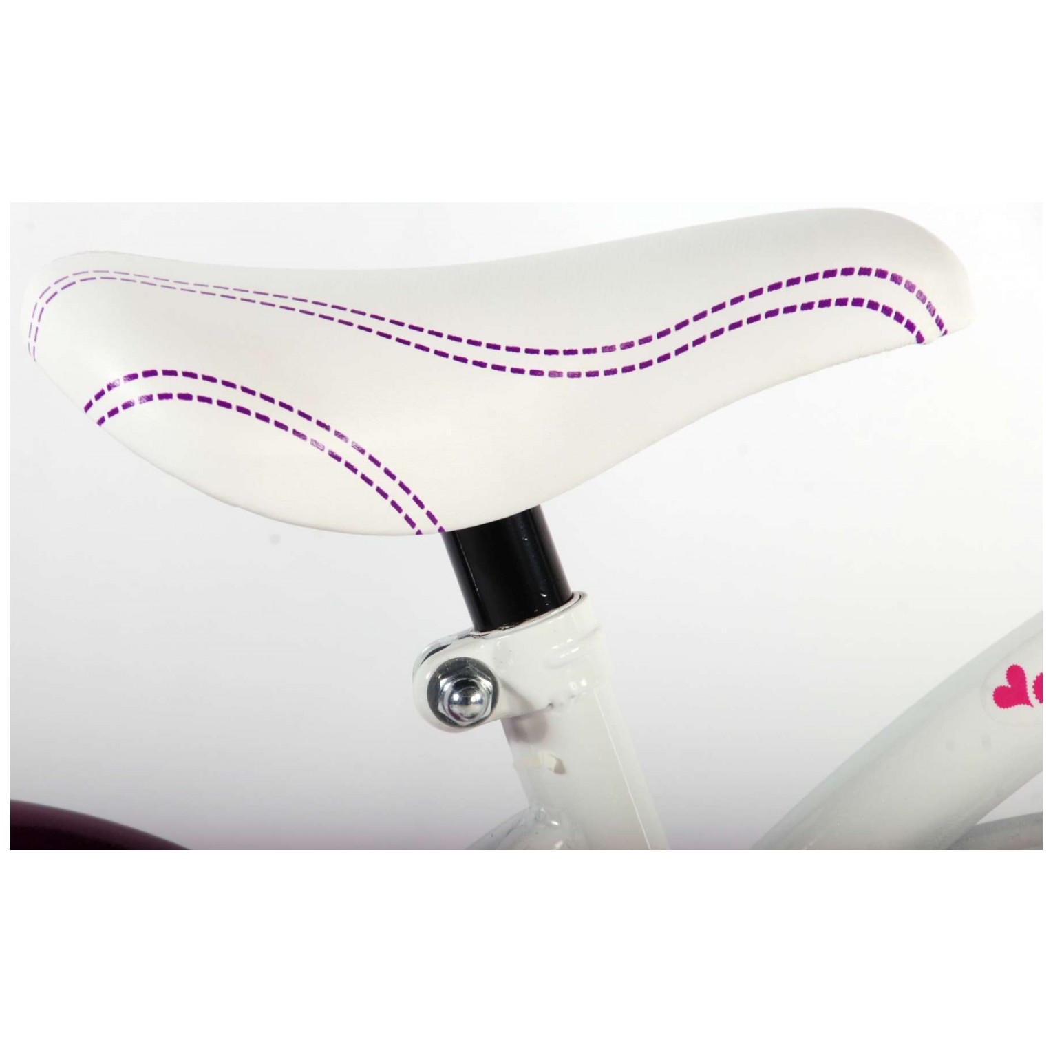 Volare Heart Cruiser Fiets - 12 inch - Wit Paars