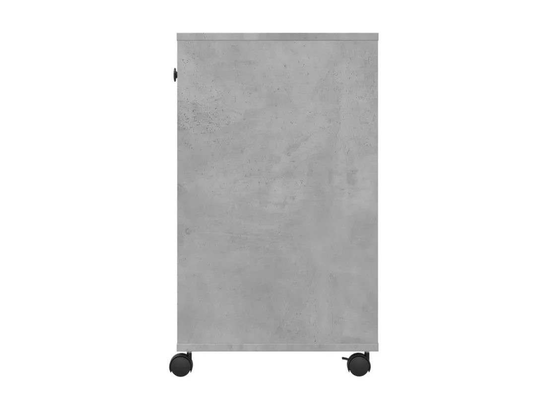 Support d'imprimante avec roulettes gris béton 60x40x68,5 cm