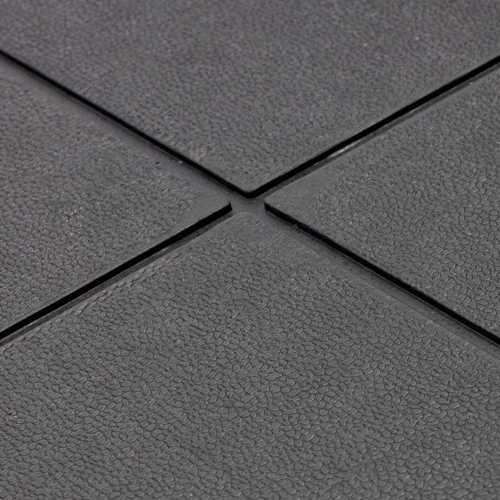 Rubberen mat - insteeksysteem - afmeting: 92x92 cm - glad