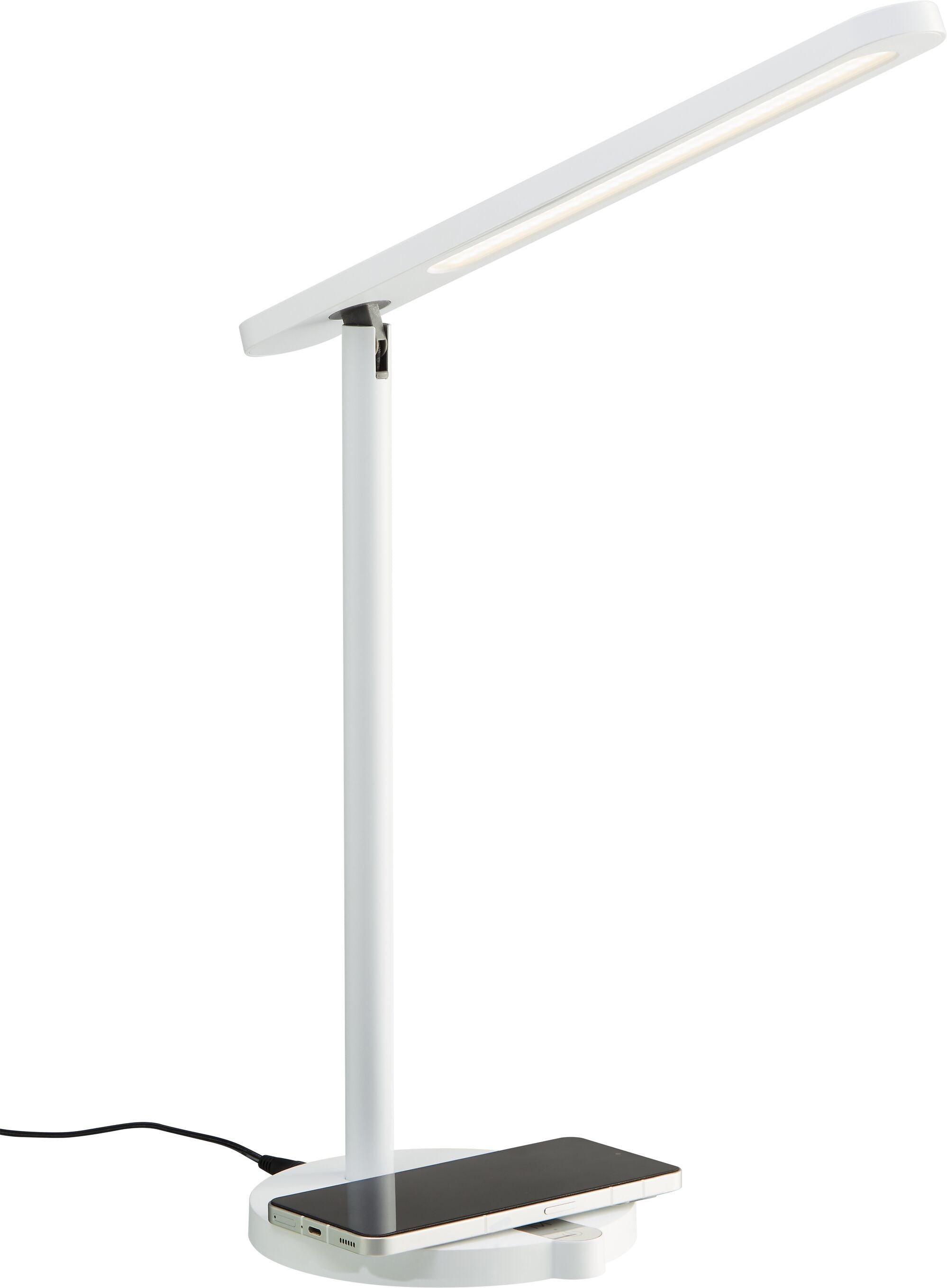 MIOLA Bürotischleuchte - Weiss / B: 38.0 cm x H: 50.0 cm x D: 16.0 cm