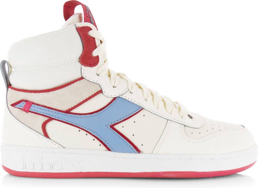Diadora Magic Basket Mid Label Woman Hoge sneakers Leren Sneaker Dames Wit