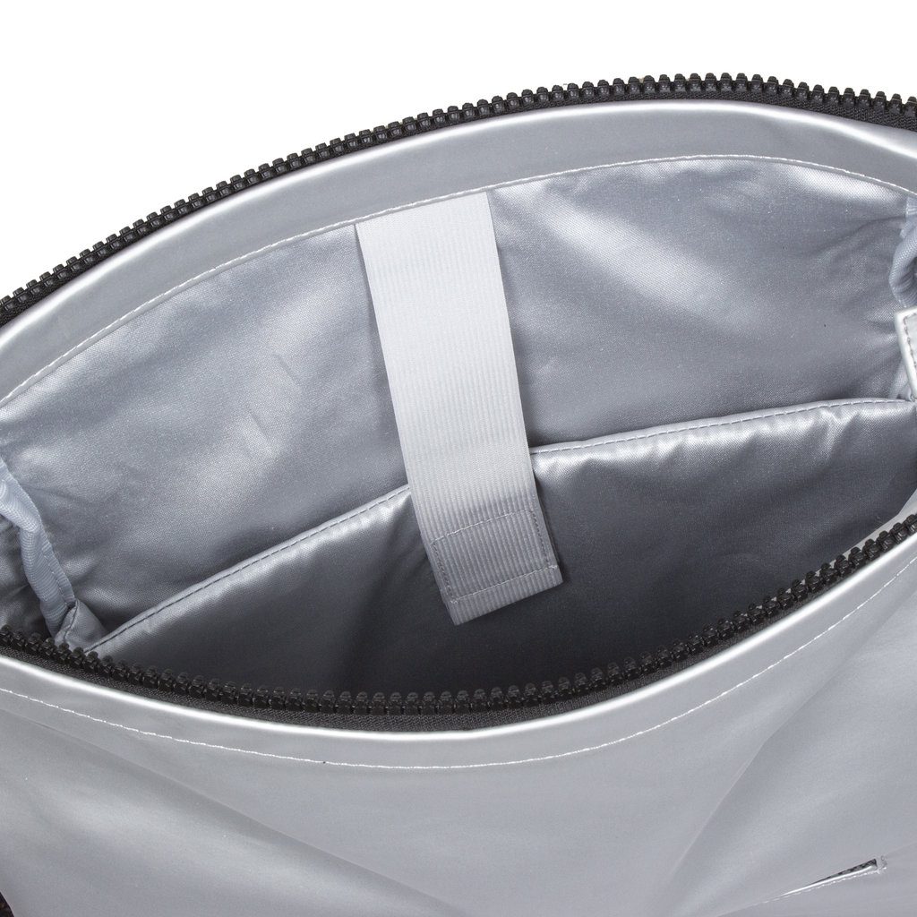 New Rebels Mart New York Rolltop Backpack Metallic Silver