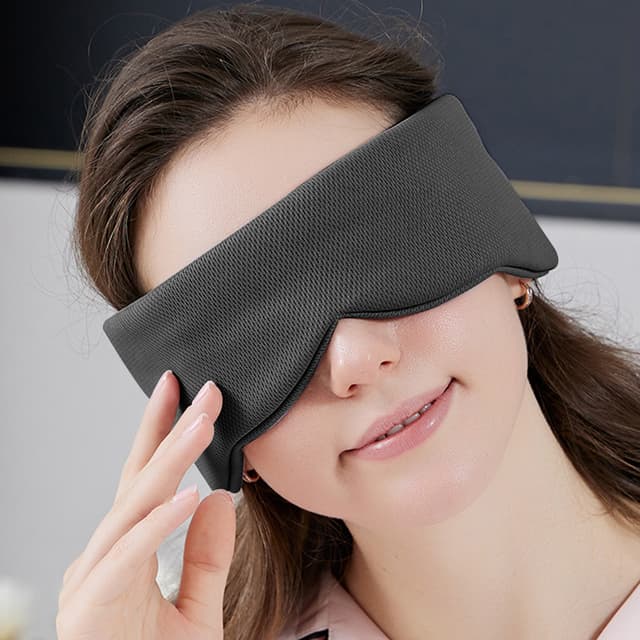 Fulddækkende søvnmaske til øjne og ører Sort