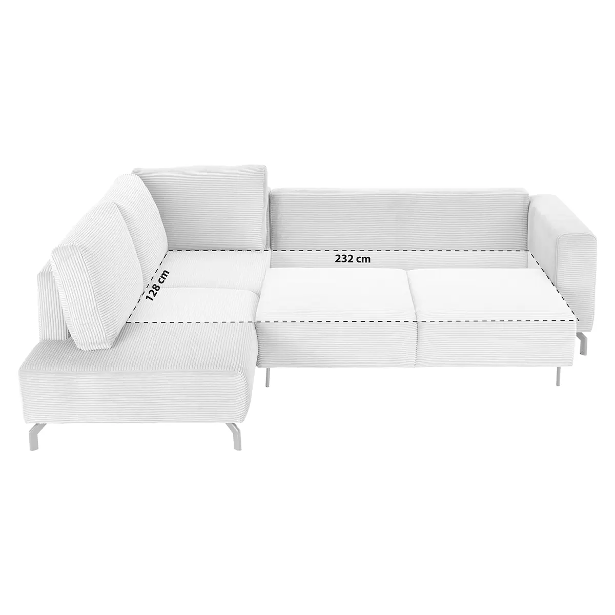 Ecksofa Veni 128 x 232 Mint
