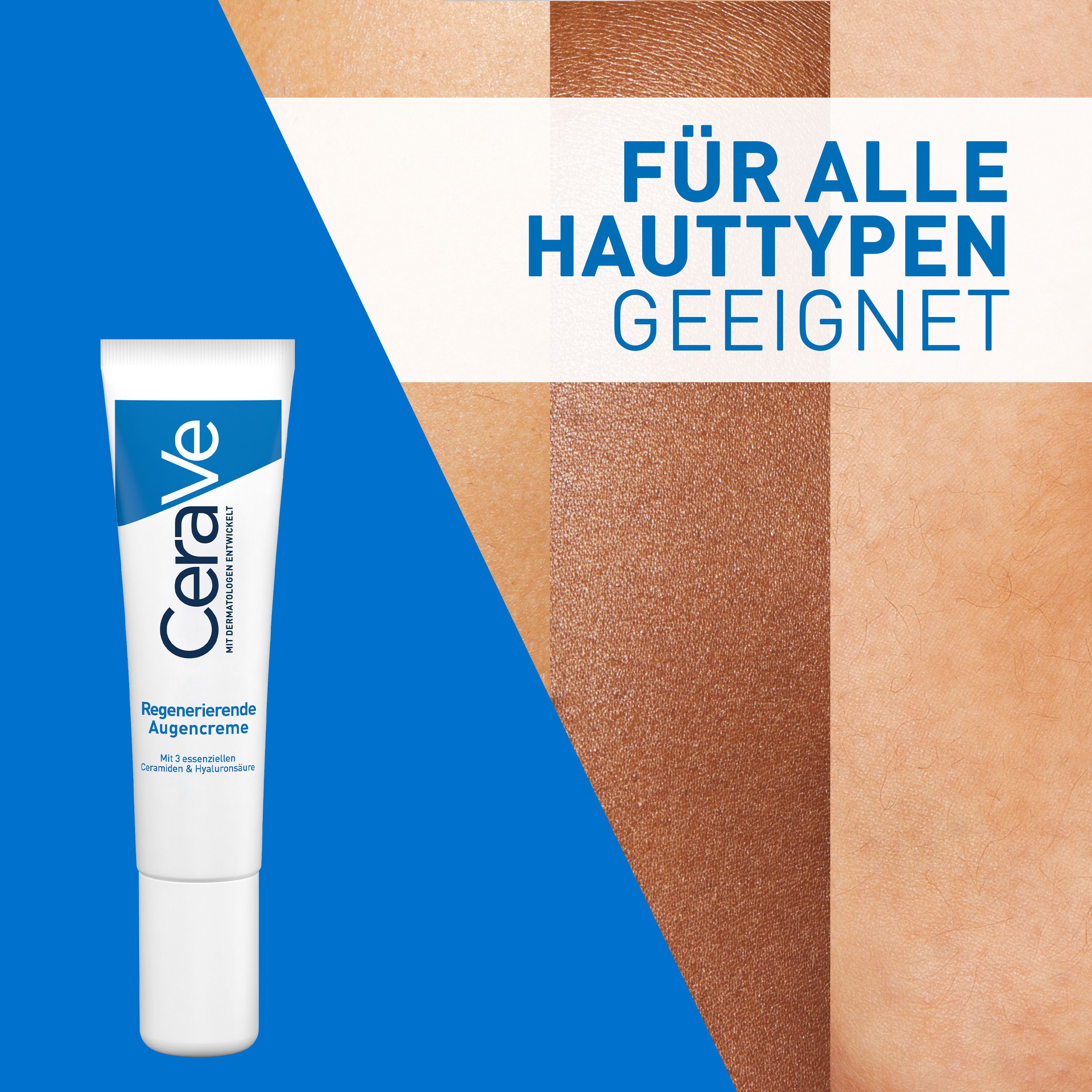 CeraVe Regenerierende Augencreme: feuchtigkeitsspendende Augenpflege mit Hyaluronsäure und Ceramiden