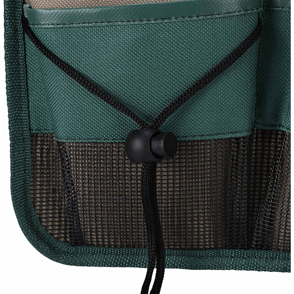 (34x24cm) Werkzeug Gürtel Montagetasche Bauchtasche Grössenverstellbar 8 Fächer   Karabinerhaken - Grün