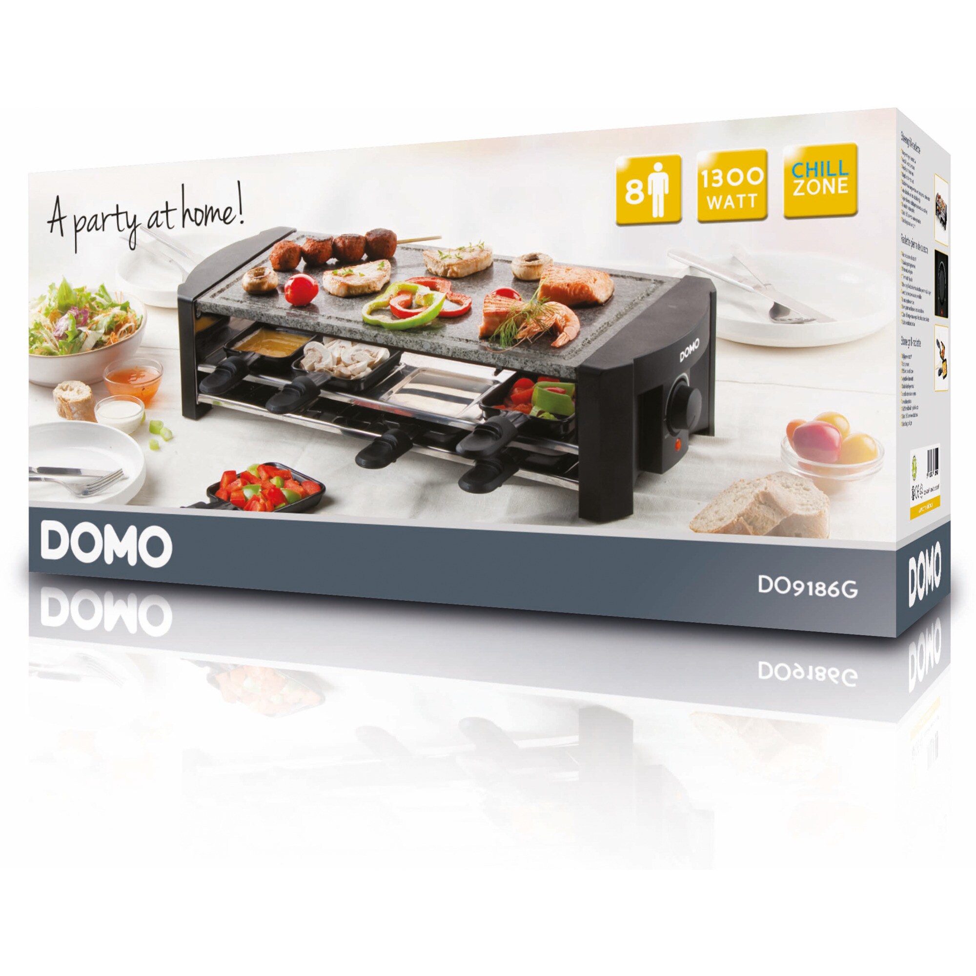 Domo Raclette Steingrill-Raclette Chill Zone DO9186G