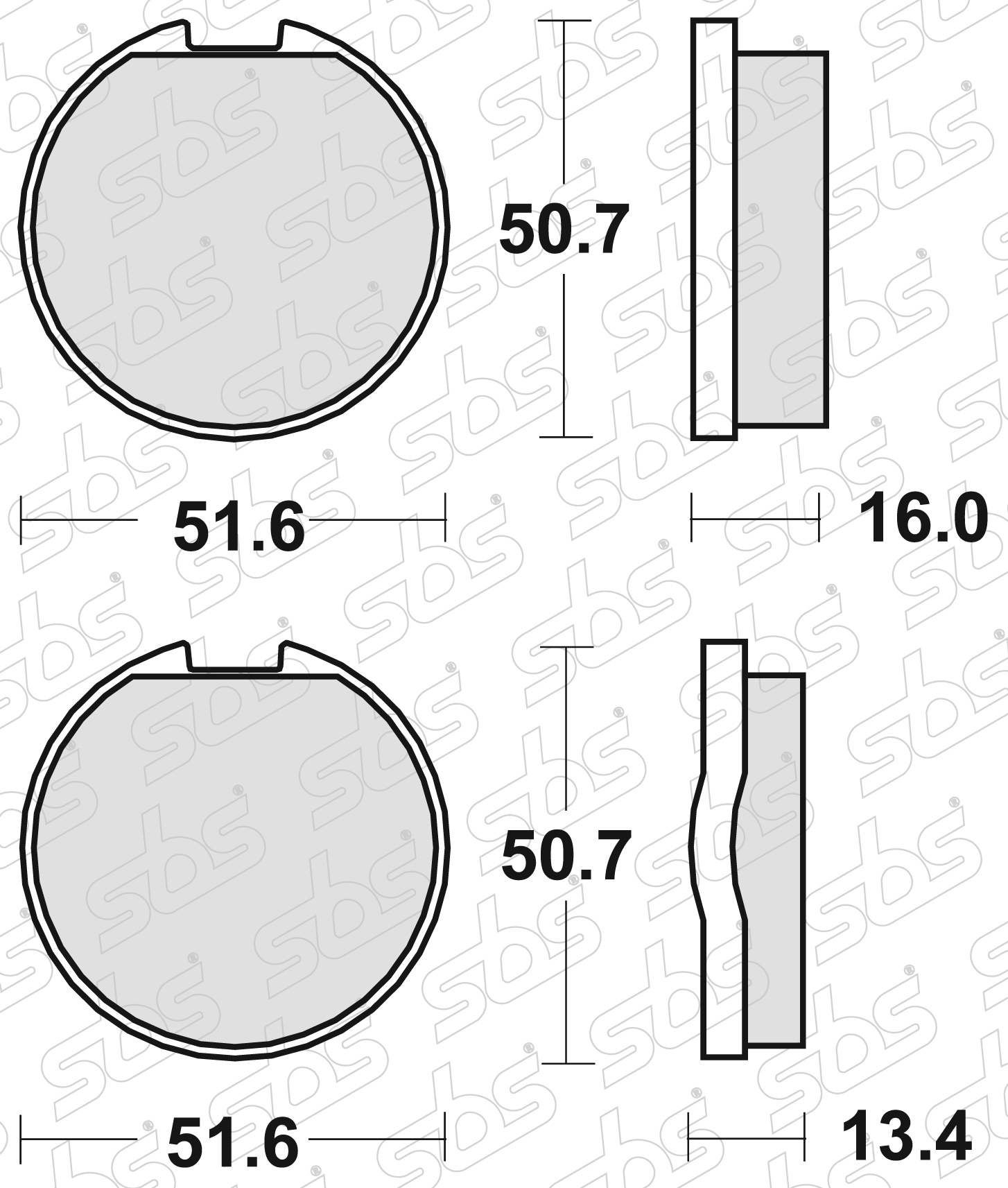 SBS - Plaquettes de frein 518 HF