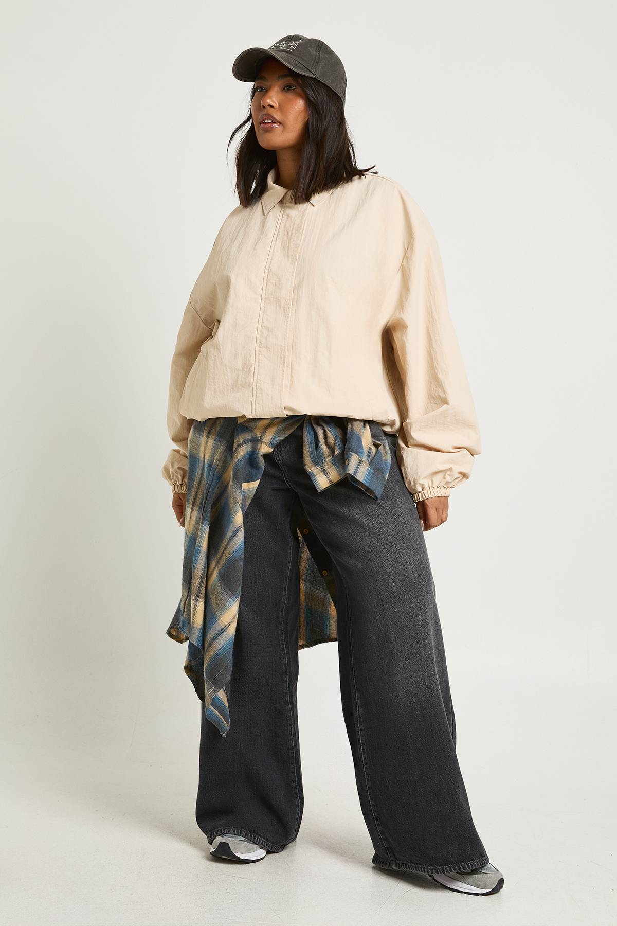 boohoo Veste Bomber Oversize Grande Taille